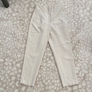Zara Cream Button-Up Trousers